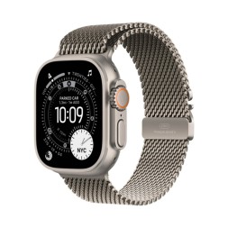 Apple Watch Ultra 3, 49 mm, Titanium Milanese Loop (титановый бежевый) размер M