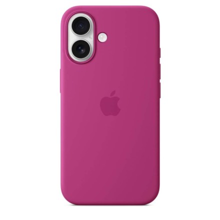 Чехол накладка для iPhone 16 Plus Silicone Case with MagSafe Fuchsia