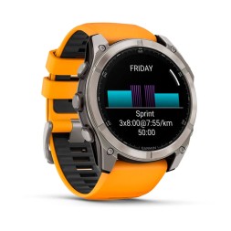 Garmin Fenix 8 AMOLED, 51 mm Sapphire, Titanium с Spark Orange/Graphite