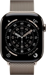 Apple Watch Series 11, 46 mm, Natural Titanium Case with Natural Milanese Loop, размер S/M