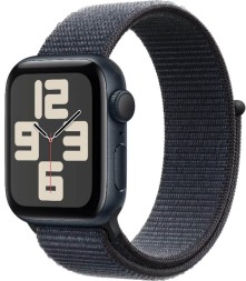 Apple Watch SE 2, 40 мм ремешок Sport Loop (темная ночь/черный)