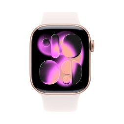 Apple Watch Series 11, 42 mm, Sport Band (розовое золото/румянец), размер S/M